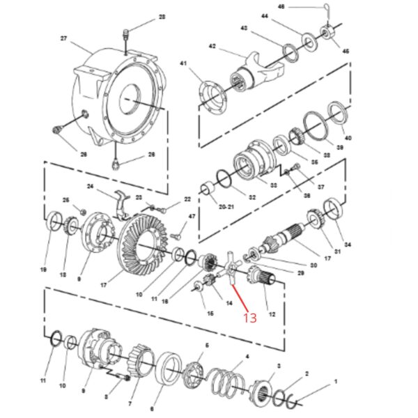 cruceta diferencial trasero-9R2491-cat 416 420.jpg(2) 9R2491 Cruceta Diferencial Trasero CAT 416 420