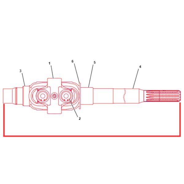 1303013 Kit Eje Largo Delantero Portacrucetas Yoke CAT 416C 416D