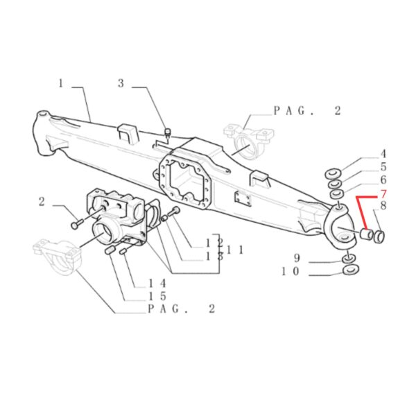 9967675 Buje Housing Punta Delantera New Holland