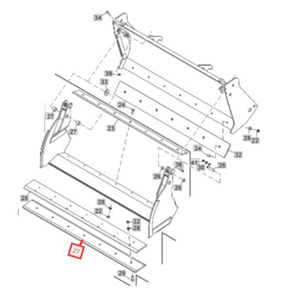 cuchilla balde delantero-T150517-john deere 310 410.jpg(2) T150517 Cuchilla Balde Delantero John Deere 310 410