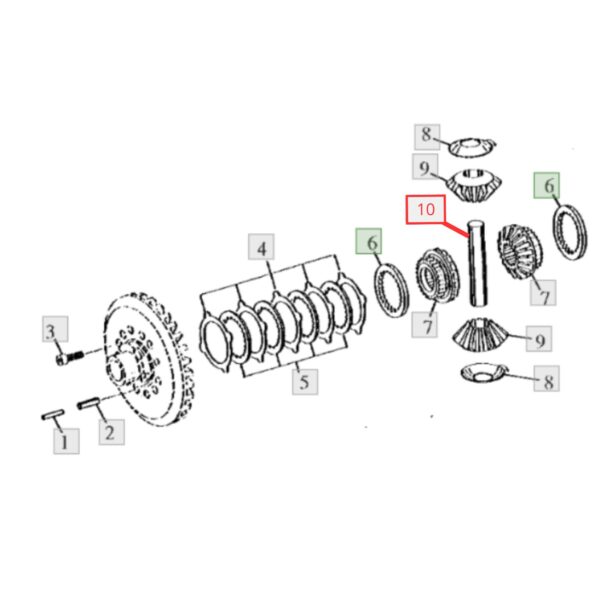 L60104 Pasador Diferencial Delantero John Deere