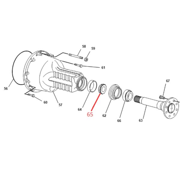 0301957 Rodamiento Eje Largo Candelero CAT 416B 416C 416D 420D
