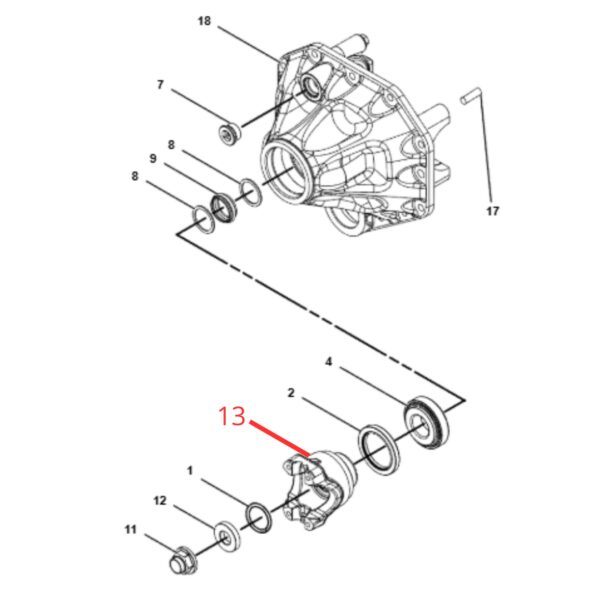 yoke diferencial trasero-2164464-cat 416 420.jpg(2) 2164464 Yoke Diferencial Trasero CAT 416 420