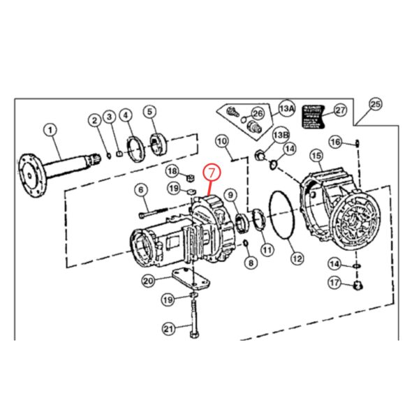 AT179499 Corona Punta Trasera Jhon Deere 310E 310G