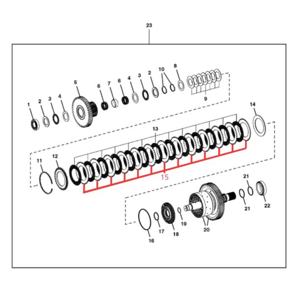 T158801 Plato Separador Servo Jhon Deere 310J 410J