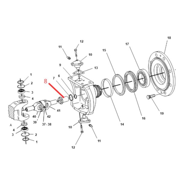 buje housing-9R5865-cat serie B.jpg(2) 9R5865 Buje Housing CAT Serie B