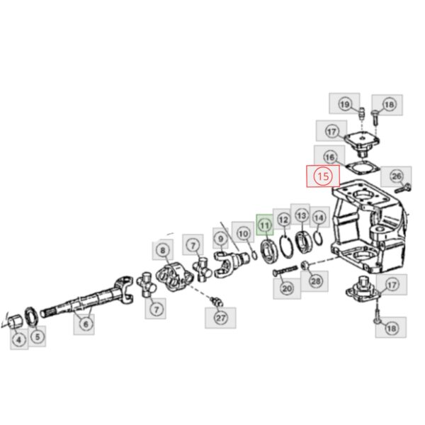 T251386 Chanela Punta Delantera Jhon Deere 310E 310G