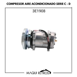 compresor aire acondicionado-3E1908-cat serie C, D.jpg 3E1908 Compresor Aire Acondicionado CAT Serie C y D