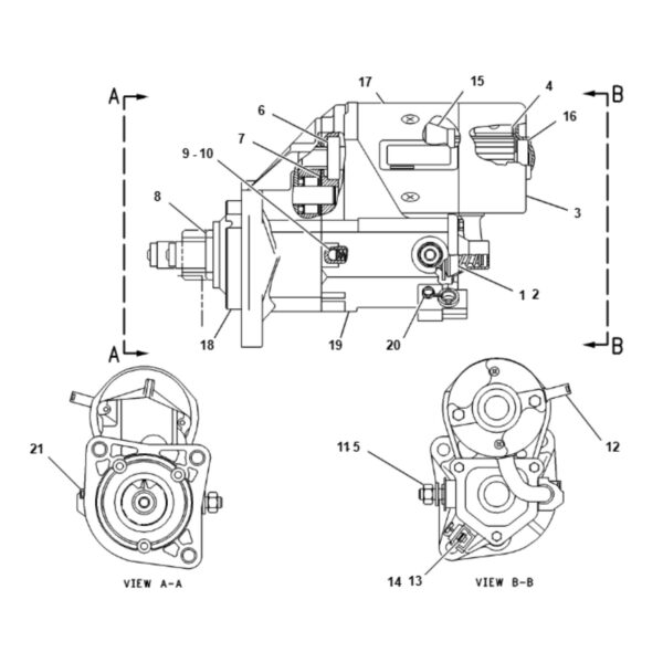 1430538 Motor De Arranque Perkins CAT 416 420