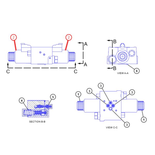 pacha solenoide servo-3242579-cat serie alta.jpg(2) 3242579 Pacha Solenoide Servo CAT 416 420 E y F