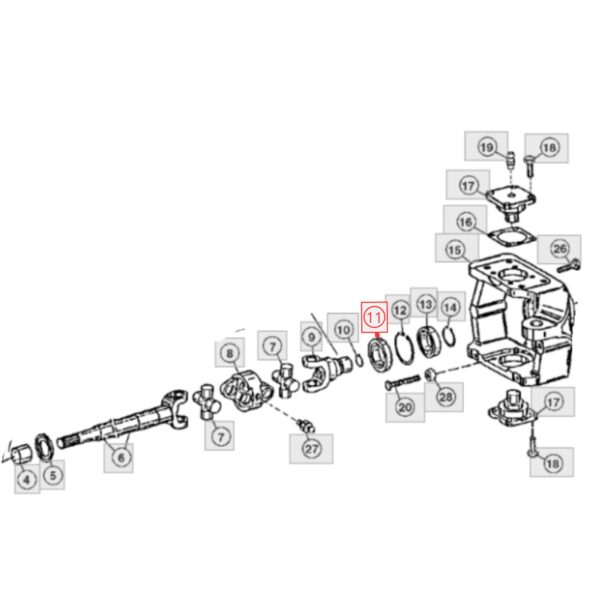 AL79951 Retenedor Yoke Jhon Deere 310E 310G
