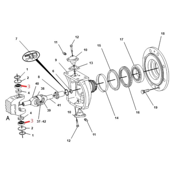 rodamiento superior pivote-7T5426-cat serie B.jpg(2) 7T5426 Rodamiento Superior Pivote CAT Serie B