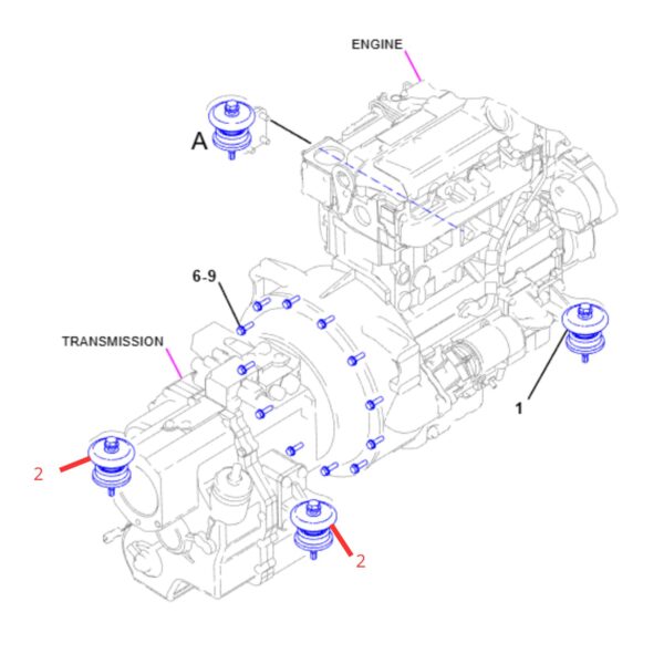 9W9915 Soportes Motor 1104 Serie E y F