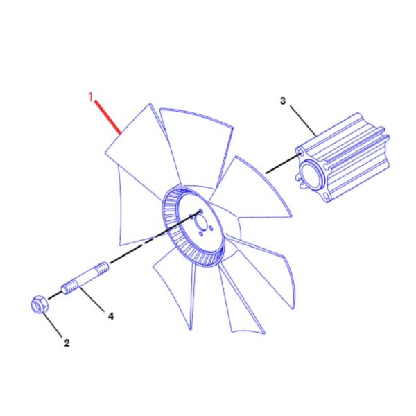 1067637 Ventilador 7 Aspas Plástico CAT 416 420