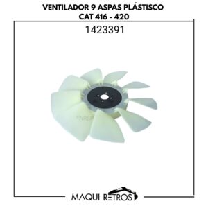 ventilador 9 aspas plástico-1423391-cat 416 420.jpg 1423391 Ventilador 9 Aspas Plástico CAT 416 420
