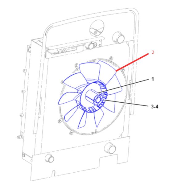 1423391 Ventilador 9 Aspas Plástico CAT 416 420