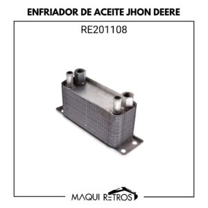 enfriador de aceite- RE201108-jhon deere.jpg RE201108 Enfriador De Aceite Jhon Deere 310J 410J